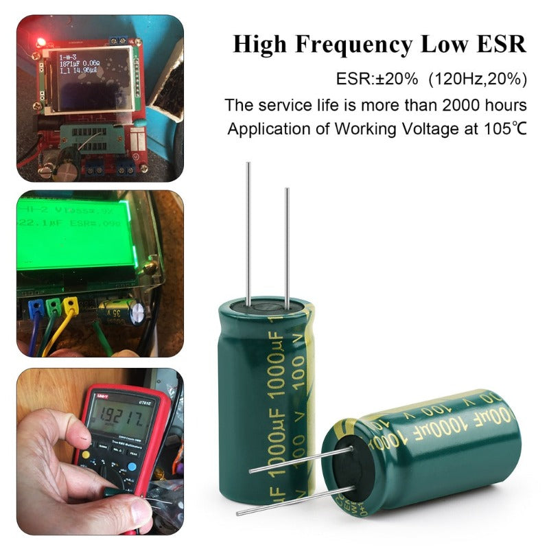 Aluminum Electrolytic Capacitor 100V High Frequency Low ESR 100V 10UF 22UF 47UF 100UF 220UF 330UF 470UF