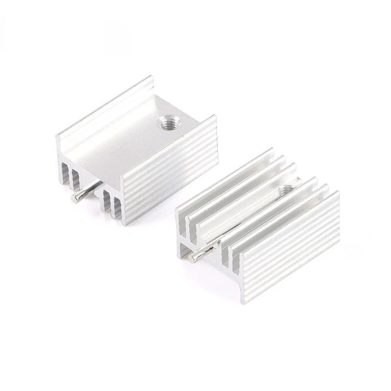 10Pcs 21*15*10mm Heatsink TO-220 Heat Sink for Transistor MOS Tube Radiator Cooler Cooling Fin Aluminum 21x15x10mm Metal Slotting Transistor PBC IC