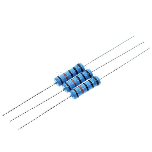 20Pcs 2W Metal Film Resistors 1% 10R-1M 10R 22R 47R 100R 1K 10K 100K 1M 4.7K 5.1K 1M