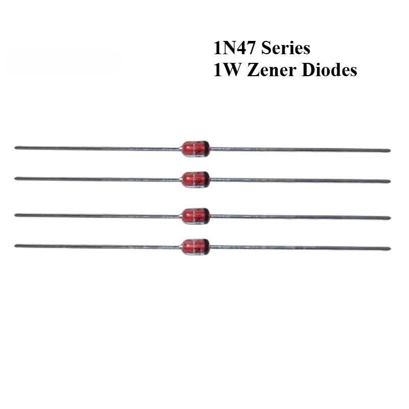 50Pcs 1N4727A 1N4728 1N4729 1N4730 1N4731 1N4732 1N4733 1N4734A DO-41 1W Zener Diodes - 3.3V To 5.6V Voltage Regulator Diodes