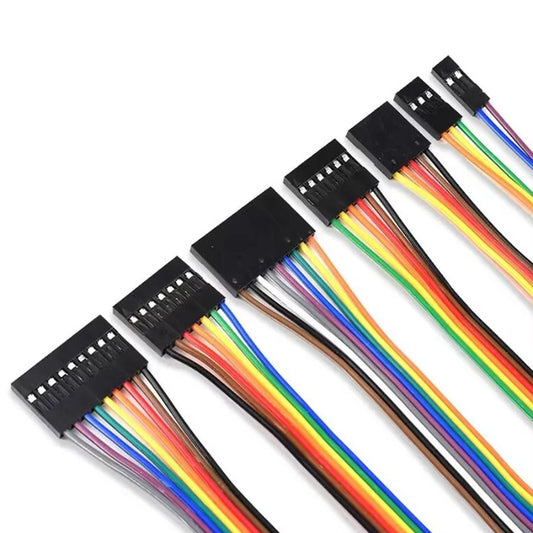 10Pcs 2.54 Wire 2.54MM Dupont Line Female To Female 1P2 3 4 5 6 Pin Dupont Cable Connector JUMPER CABLE WIRE FOR PCB