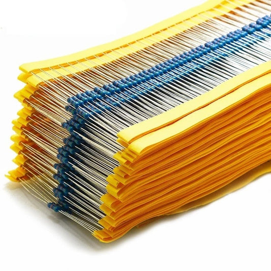 100pcs 1/4W Metal Film Resistor 1% 1R-1M 100R 220R 1K 1.5K 2.2K 4.7K 10K 22K 47K 100K 100 220 1K5 2K2 4K7 1M Ohm Resistance