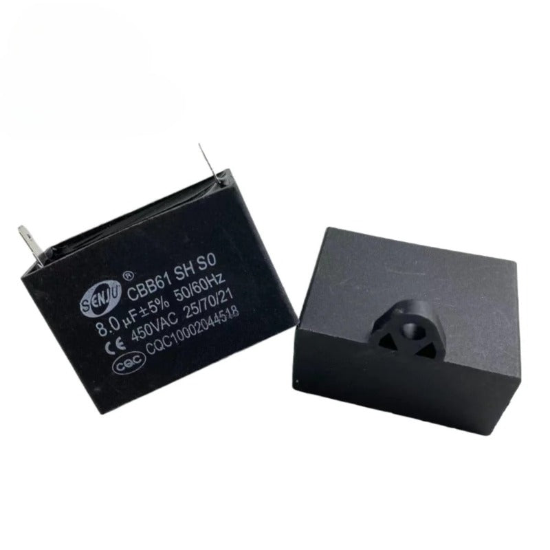 CBB61 Air Conditioner Fan Start Capacitor 450V 1UF/1.5UF/2UF/3UF/4UF/5UF/6UF/8UF/10UF/12UF 2 pin start capacitor Fan Capacitor