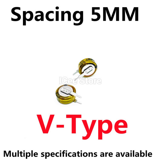2Pcs 5.5V Super Capacitor 0.022F 0.047F 0.1F 0.22F 0.33F 0.47F 1F 1.5F 4.0F 5.0F Farad Capacitor Button Type Farrah Supercapacitor V/H/CType