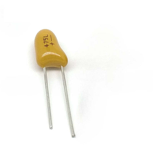 10Pcs Tantalum Capacitor DIP 35V 475 4.7UF 35V 475L Yellow Tantalum Capacitor for Welding Machine
