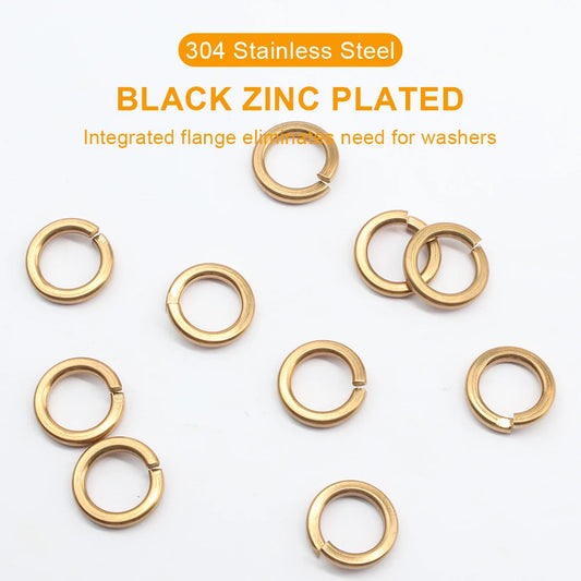 M2 M2.5 M3 M4 M5 M6 M8 M10 Spring Lock Washer Copper Spring Split Lock Gasket DIN127