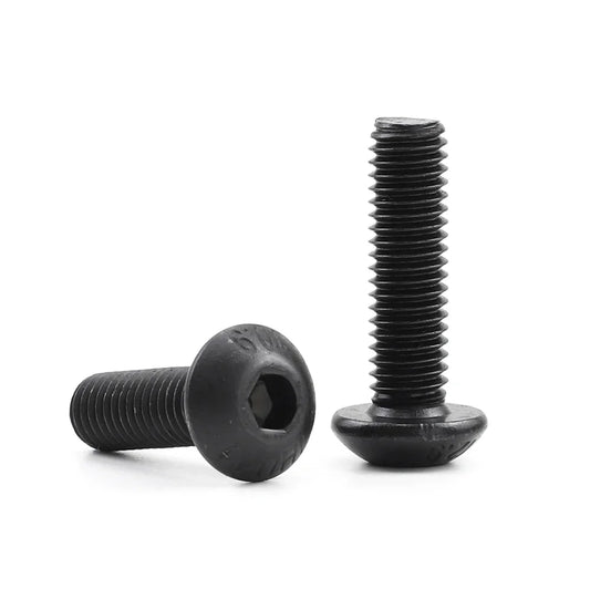JUIDINTO 1-50pcs Allen Round Screw Bolt 12.9 Grade M2 M2.5 M3 M4 M5 M6 M8 M10 Hex Hexagon Socket Button Head Screw for MTB