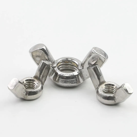3-10pcs Butterfly Hand Tighten Nuts M3 M4 M5 M6 M8 M10 M12 Stainless Steel Black Plated Thumb Wing Nuts for Furniture Machinery