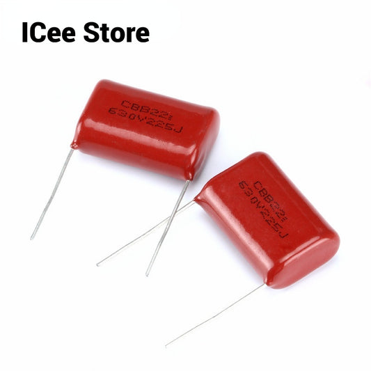 10Pcs CBB Capacitor 1uF-470nF 63V 100V 250V 400V 630V 0.1uf 100nf 105 2.2uf CBB Polypropylene Film Capacitor