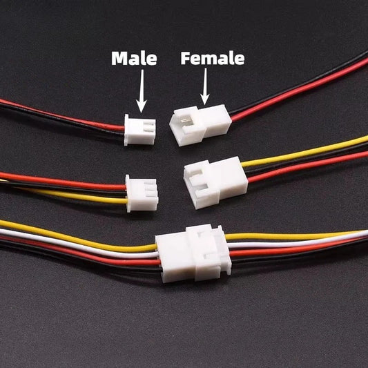XH2.54 2/3/4/5/6 Pin Wire Cable Male Female Plug Socket Pitch 2.54mm Electronic wire Color Connector Cable 26AWG 20cm