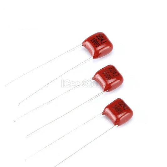 100Pcs CBB Capacitors P5 63V 100V 102J 472J 103J 223J 473J 104J 474J 105J 224J CBB Capacitor P=5MM