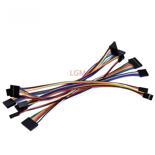 10Pcs 2.54MM Pitch Dupont Line Female / Male 2P 3 4 5 6 Pin Dupont Cable Connector Jumper Cable Wire 10cm/20cm