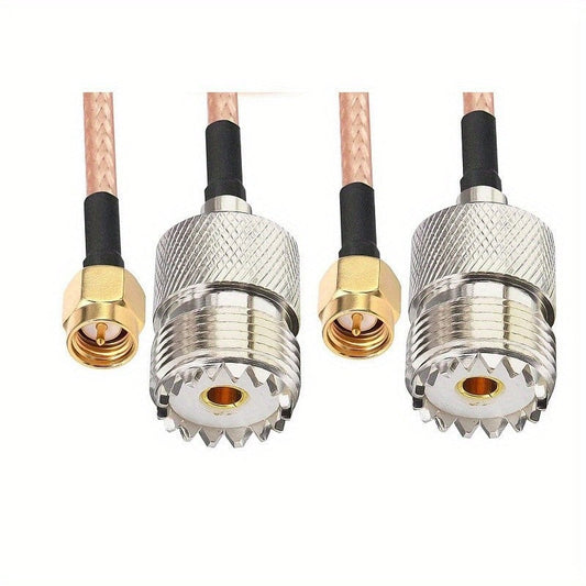 Antenna Cable Male To UHF SO-239 Female Connectors 15cm 6 Inch for Amplifier
