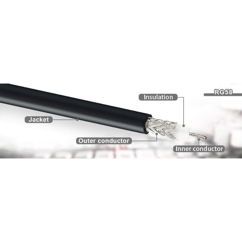 UHF Male PL-259 To UHF Male PL-259 Low Loss Digital Coax UHF Jumper Cable 50cm RG58 for HAM & CB Radio,Antenna Analyzer,Dummy Load,SWR Meter
