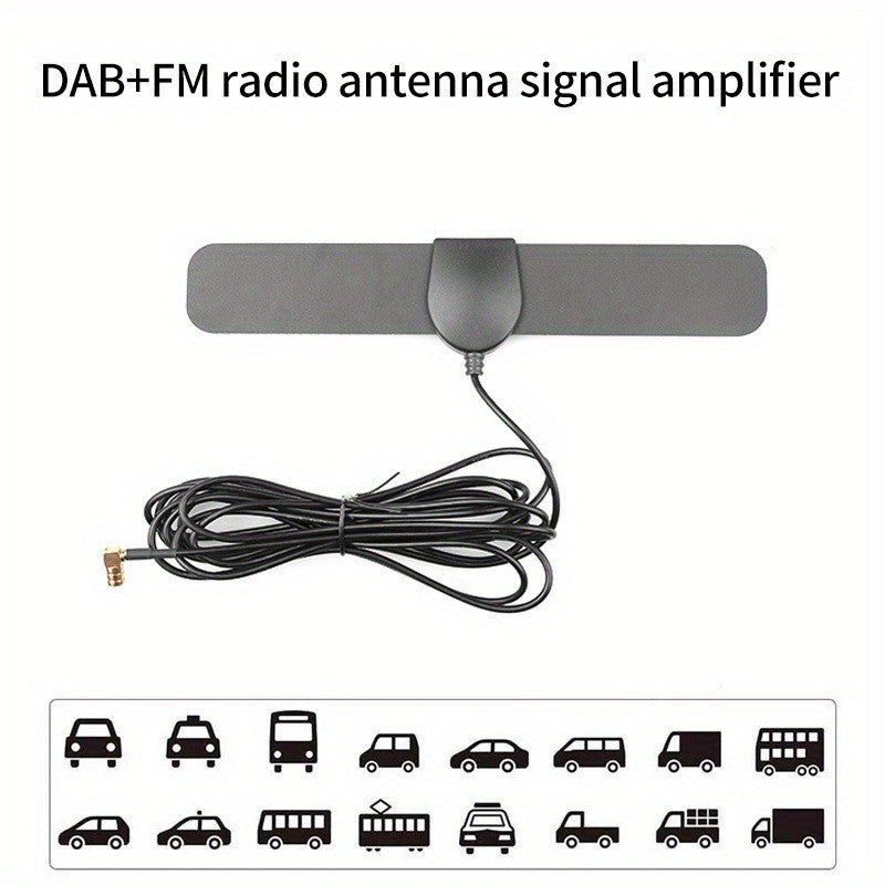 Universal Car Radio Stereo Amplified Antenna DAB+ FM Antenna Plug & Play FM/AM Car Digital Antenna