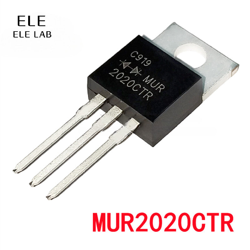 Original MUR2020CT MUR2020CTR 20A 200V Rectifier Diode Pair Matched High-Power Bridge Rectifier Diodes for AC/DC Conversion
