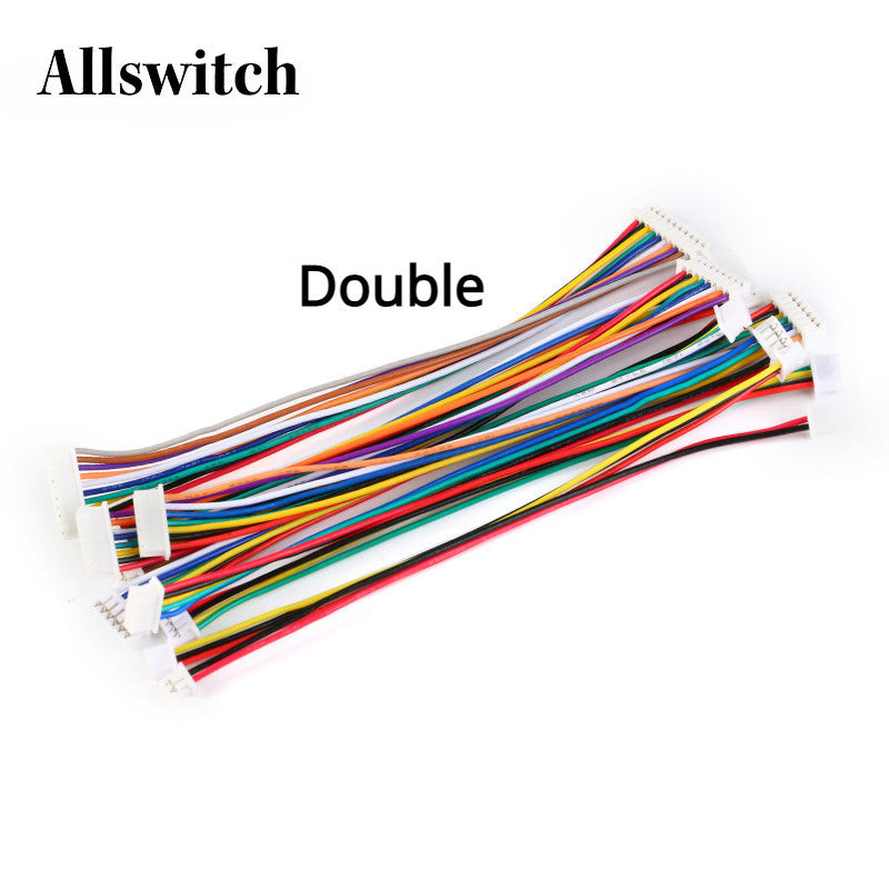 10Pcs SH1.0 Wire Cable Connector DIY SH1.0 JST 2/3/4/5/6 Pin Electronic Line Single Double Terminal Plug 28AWG 10cm