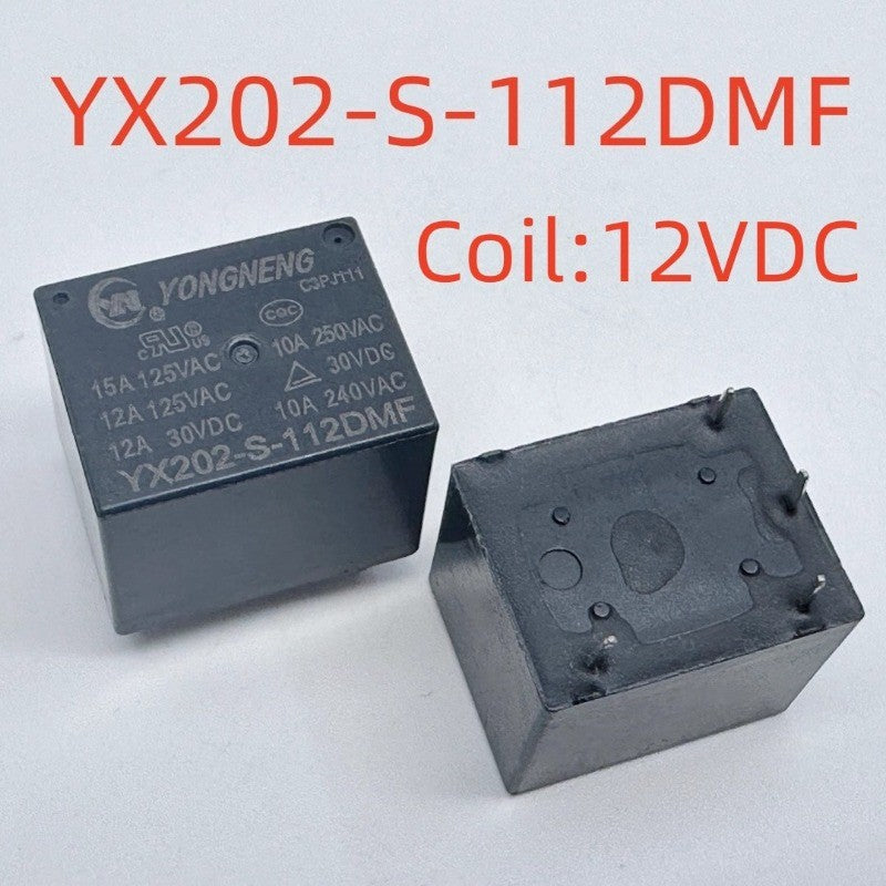Original YONGNENG Relay YX202-S-105DM 112DM 124DM 10A 4Pin 5Pin SPST 5V/12V/24VDC Compatible with HF3FF JQC-3FF SRD