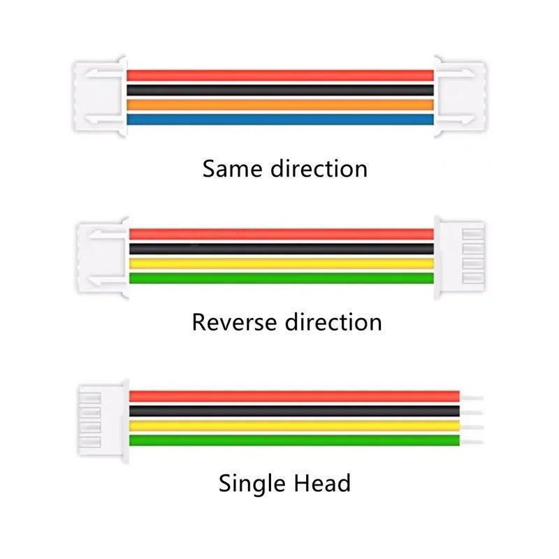 5Pcs 26AWG HY 2.0mm Pitch 2/3/4/5/6 Pin Harness Cable 15cm Single/Double Head Same Direction / Reverse Direction
