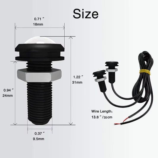 Multiple Colors 18MM Car Eagle Eye Silver Shell DRL Led Daytime Running Lights LED 12V Reversing Parking Signal Automobiles Lamp