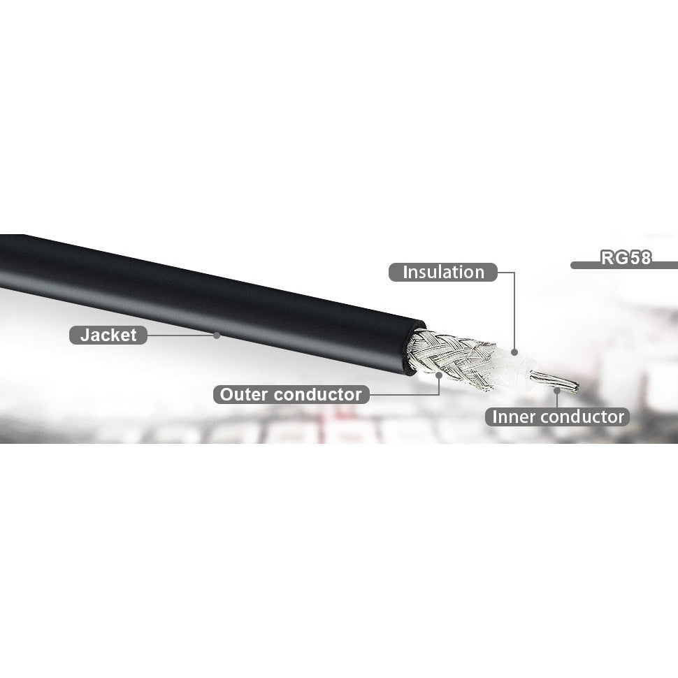 UHF Male PL-259 To UHF Male PL-259 Low Loss Digital Coax UHF Jumper Cable 50cm RG58 for HAM & CB Radio,Antenna Analyzer,Dummy Load,SWR Meter