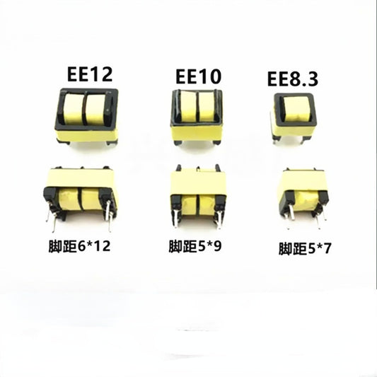 5Pcs Common Mode Inductor EE8.3 EE10 EE12 5MH 10MH 15MH 20MH 25MH 30MH 35MH 40MH LED Power Filter Inductor Coil Transformer