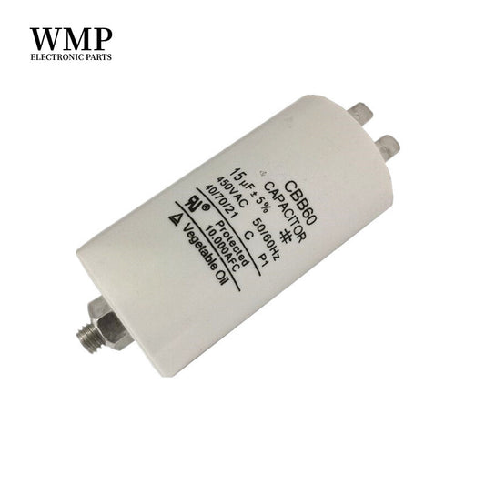 CBB60 Start Capacitor Motor Run Capacitor Start Water Pump Washer Air Pump 4 Plugs with Screws 450V 6uf 8uf 10uf 20uf 30uf 40uf 50uf 60uf 70uf 100uF