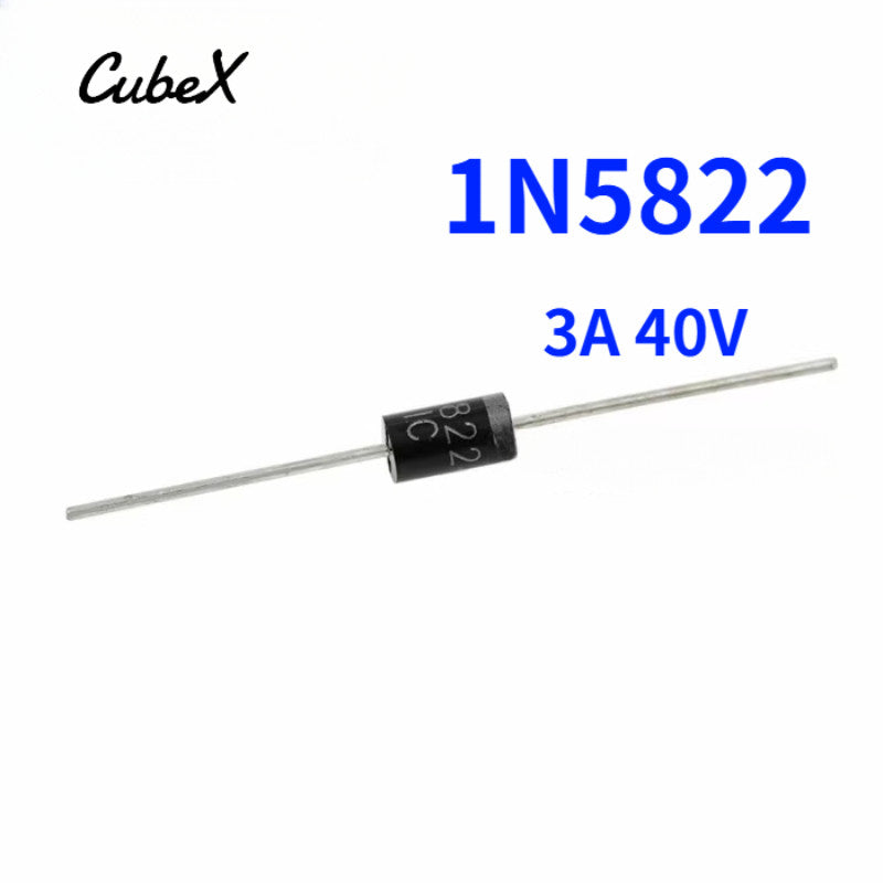20/10Pcs Schottky Diode 1N5822 3A 40V DO-41 High-Frequency Rectification/Reverse Polarity Protection Diode for Switching Power Supplies & Inverters