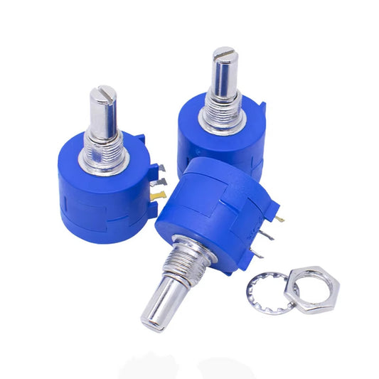 2/1Pcs 3590S Multiturn Potentiometer 500 1K 2K 5K 10K 20K 50K 100K Ohm Potentiometer Adjustable Resistor 3590 102 202 502 103