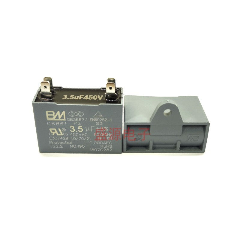Original BMBAI CBB61 450V AC Air Conditioning Fan Motor Starting Capacitor 4Pin 1UF/1.2UF/1.5UF/2UF/2.5UF/3UF/3.5UF/4UF/4.5UF/5UF/6UF