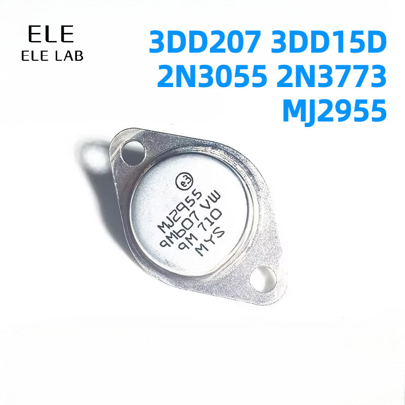 4/2Pcs High-Power Transistor 3DD207 3DD15D MJ2955 2N3055 2N3773 TO-3 Metal Package for Amplifiers, Power Supplies, and Industrial Equipment