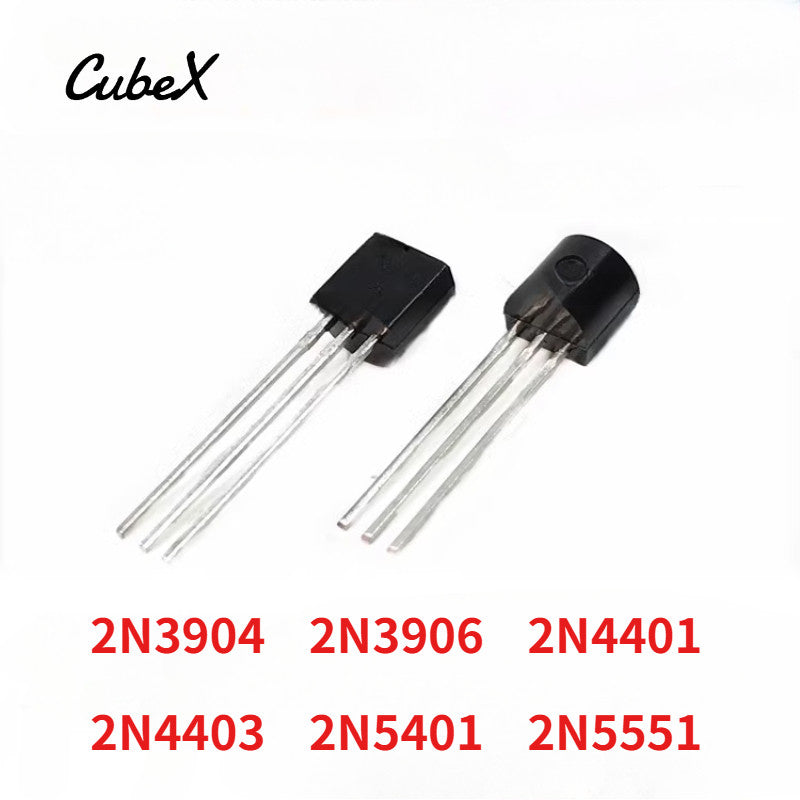 100/50Pcs 2N3904/2N3906/2N4401/2N4403/2N5401/2N5551 NPN/PNP General-Purpose Transistors TO-92