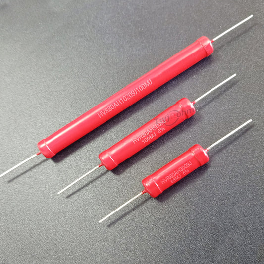 1 Piece HVR80-5W Non Inductive High Voltage Resistor Red
