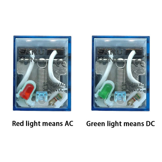 MY2NJ MY4NJ Relay Coil General DPDT Micro Mini Electromagnetic Relay Switch with Socket Base LED AC220V DC 12V 24V