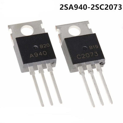 5Pcs 2SC2073 2SA940 A940 C2073 1.5A 150V Power Triode TO-220 KSC2073 KSA940 Original Transistor