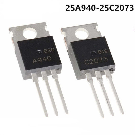 5Pcs 2SC2073 2SA940 A940 C2073 1.5A 150V Power Triode TO-220 KSC2073 KSA940 Original Transistor