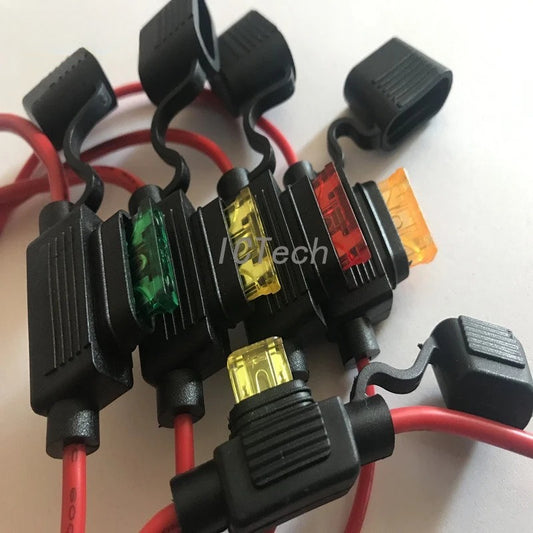 1Set Car Fuse Holder Waterproof Fuse Box and Car Blade Fuse 2A 3A 5A  20A 25A 30A 40A