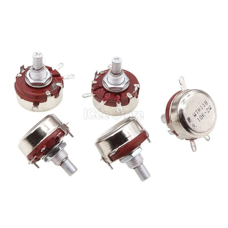 2Pcs WTH118 2W 1A Potentiometer 1K 2.2K 4.7K 10K 22K 47K 100K 470K 1M WTH118-2W