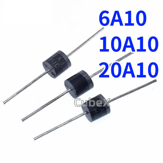 20Pcs High-Current Rectifier Diode 6A10/10A10/20A10  1200V Diode for Power Supply/Inverters