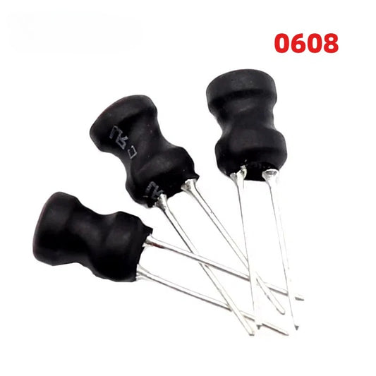10Pcs Power Inductor DIP 0608 6X8mm Inductance Copper Coil 4.7UH 10UH 22UH 33UH 47UH 68UH 100UH 220UH 330UH 470UH 680UH 1MH 10MH