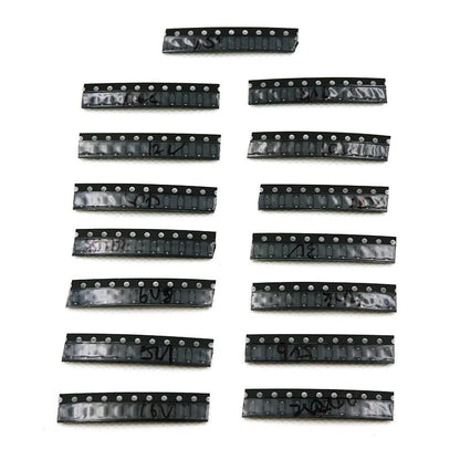150Pcs SOD-123 1206 0.5W Zener Diode SMD Package 15 Values
