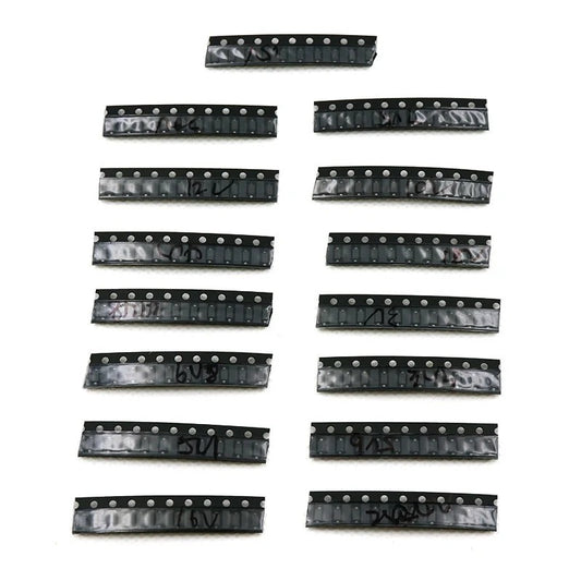 150Pcs SOD-123 1206 0.5W Zener Diode SMD Package 15 Values