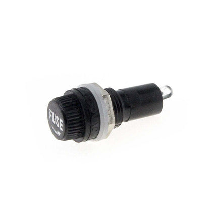 5Pcs 10A 250V Glass Fuse Holders 5x20 6x30 Black Insurance Tube Socket Panel Mount Fuse Socket Copper