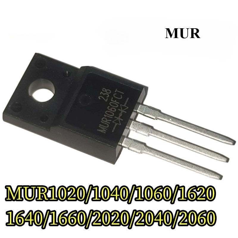 5Pcs Original MUR1020 MUR1040 MUR1060 MUR1620 MUR 1640 MUR1660 MUR2020 MUR2040 MUR2060FCT TO-220F Fast Recovery Rectifier Diode