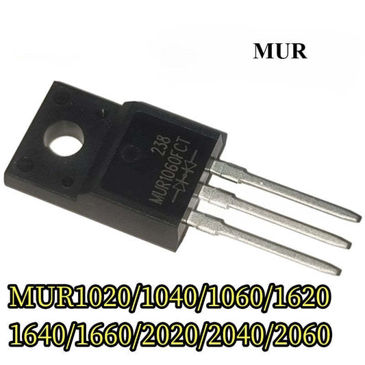 5Pcs Original MUR1020 MUR1040 MUR1060 MUR1620 MUR 1640 MUR1660 MUR2020 MUR2040 MUR2060FCT TO-220F Fast Recovery Rectifier Diode