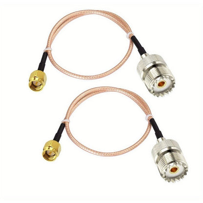 Antenna Cable Male To UHF SO-239 Female Connectors 15cm 6 Inch for Amplifier
