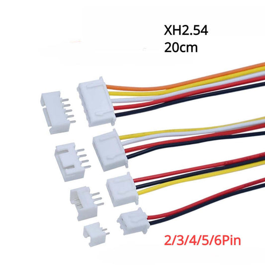 5Set JST XH2.54 XH 2.54mm Wire Cable Connector 2/3/4/5/6 Pin Pitch Male Female Plug Socket 20cm Wire Length 26AWG