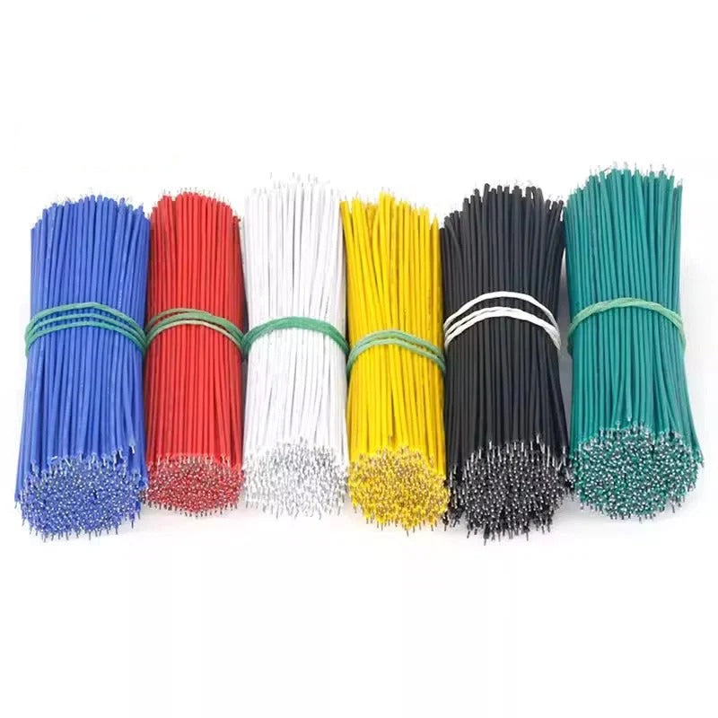 100/50Pcs Double head Tin-Plated PCB Bread board Jumper Cable Wire Connector Wire 22AWG 6cm 10cm 20cm Electronic  wire Conductor Wire
