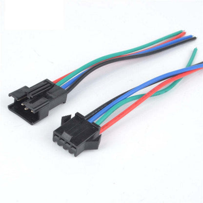 10Pairs JST SM  2.54MM Plug 24AWG Male To Female Wire Connector  Cable Pigtail 2Pin 3Pin 4Pin 5Pin Plug LED Connecting Line