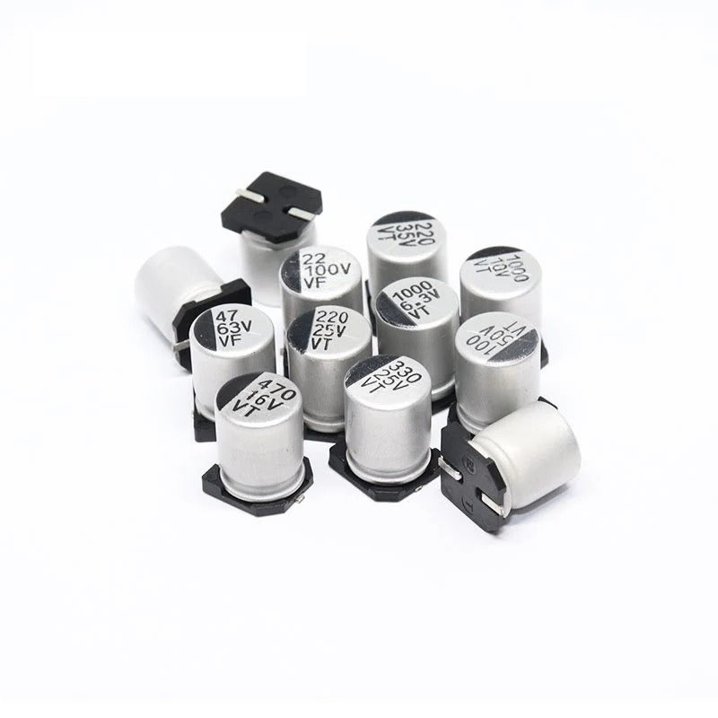 100Pcs SMD Capacitor 10V 16V 25 35V 50V 220U 330UF 470UF 1000UF Aluminum Electrolytic Capacitor